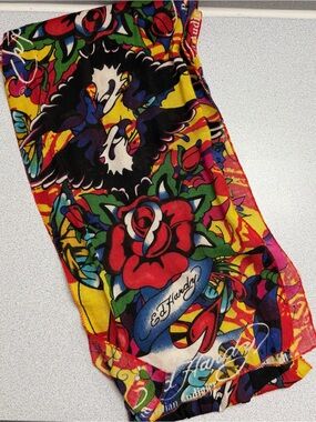 Vintage Y2K Ed Hardy 2000s Scarf